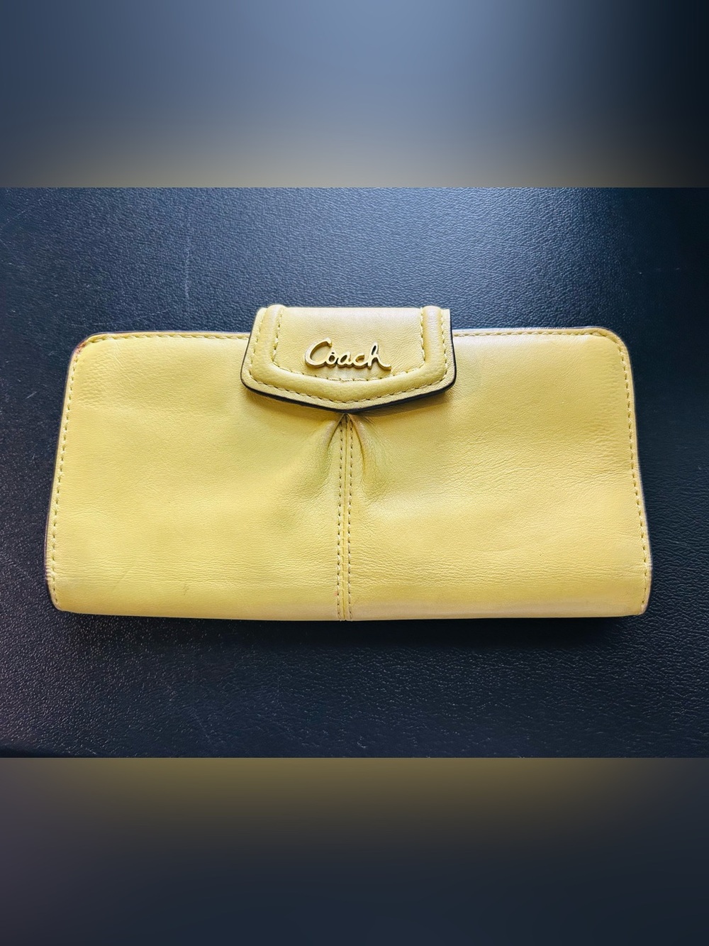 Vintage Coach Ashley Wallet, Yellow
